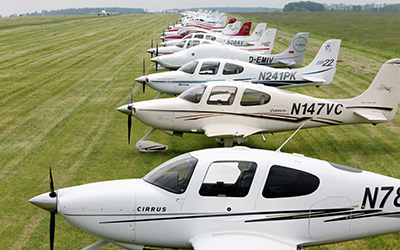 Fleet of prop planes